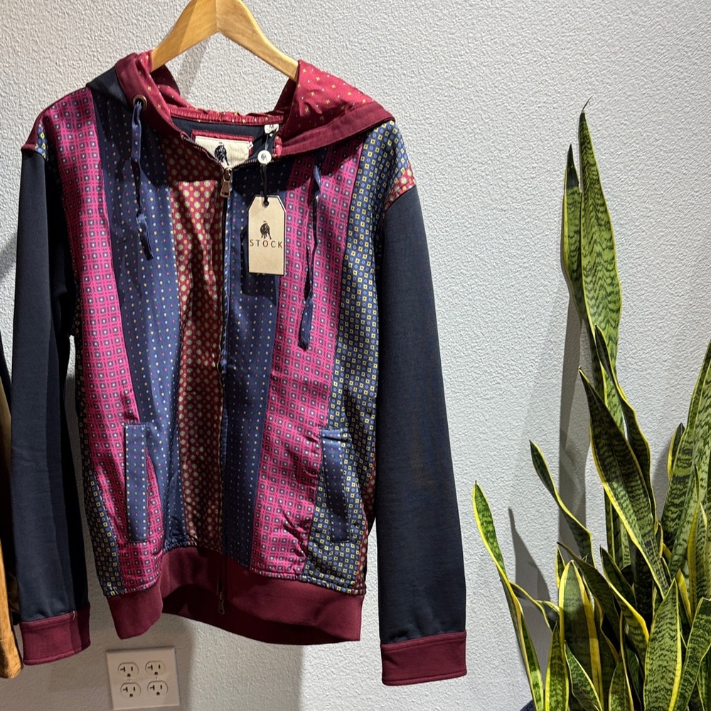 Men’s Stock Collection Neat Navy Blue Hoodie